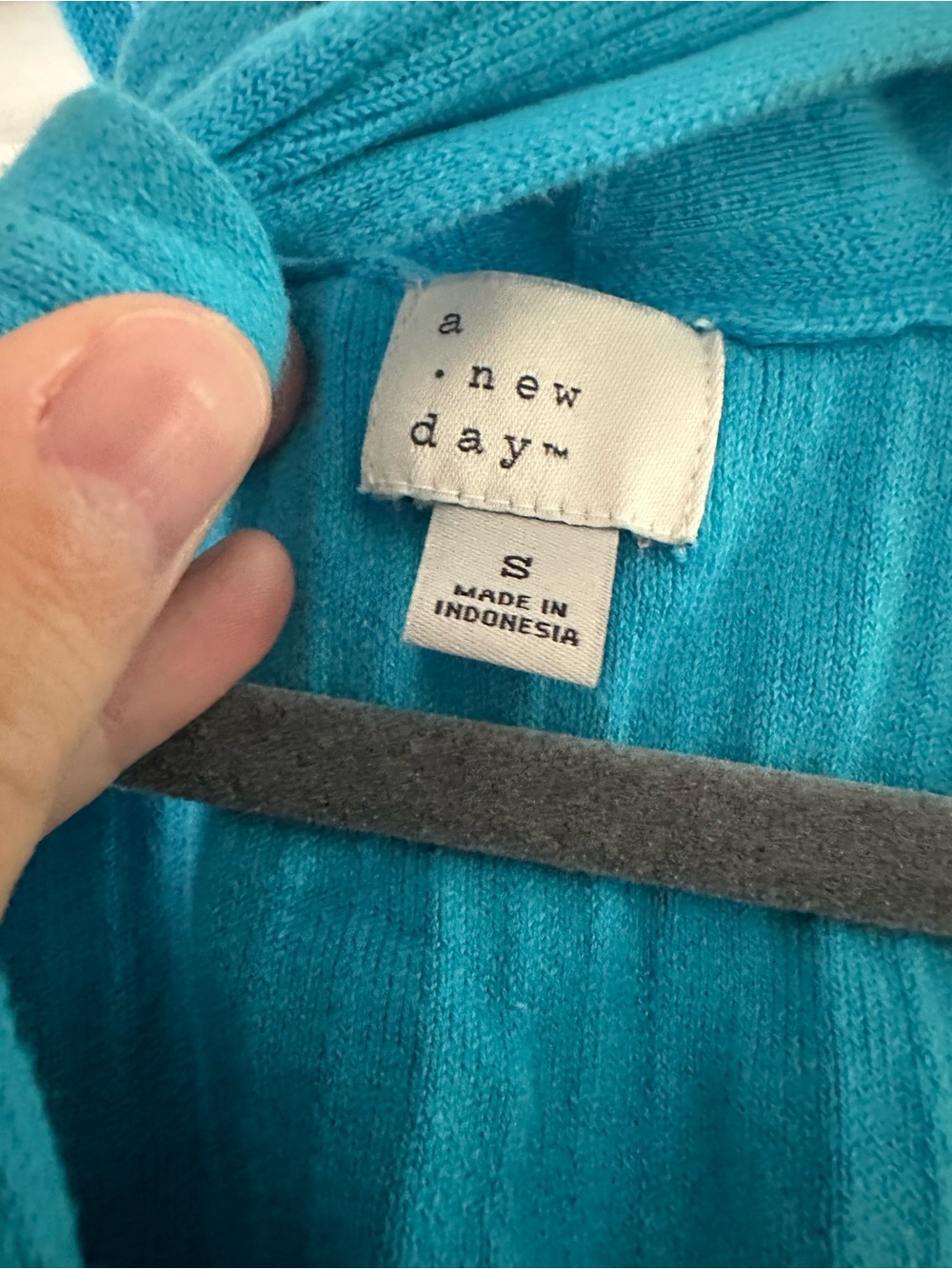 Teal Halter Ribbed Tank Top - Picture 3 of 4
